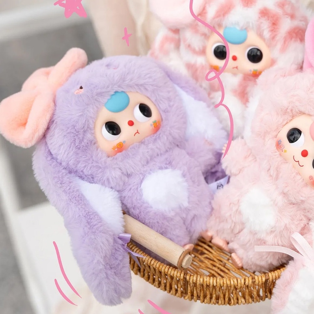 Baby Three Bunny Return Series Plush Pendant